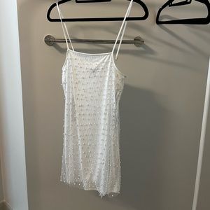 Forever 21 White Pearl Mini Dress -Size Small